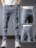 Casual ανδρικό τζιν με κουμπιά