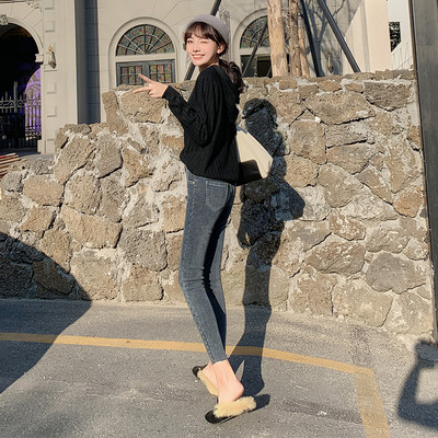 Blugi de dama cu buzunar si nasturi