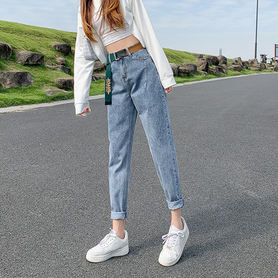 Κλασικό μοντέλο τζιν τζιν με τσέπη και ψηλή μέση για γυναίκες