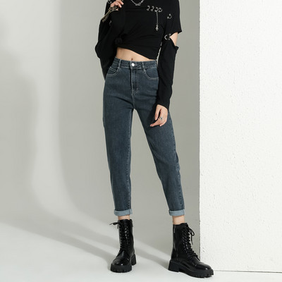 Γυναικείο τζιν με ψηλόμεσο και τσέπη νέο μοντέλο