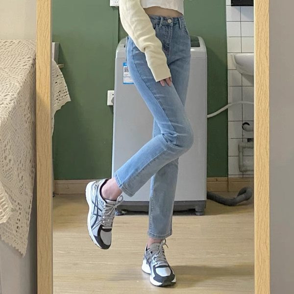 Blugi casual de dama de culoare inchisa si deschisa