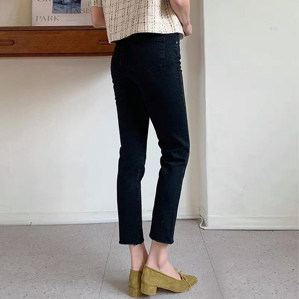 Ležerne traperice visokog struka 9/10 za žene