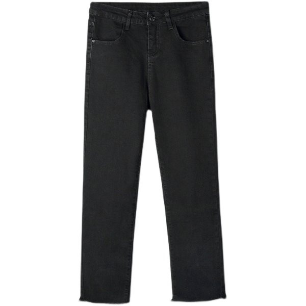 Ženske crne poderane traperice