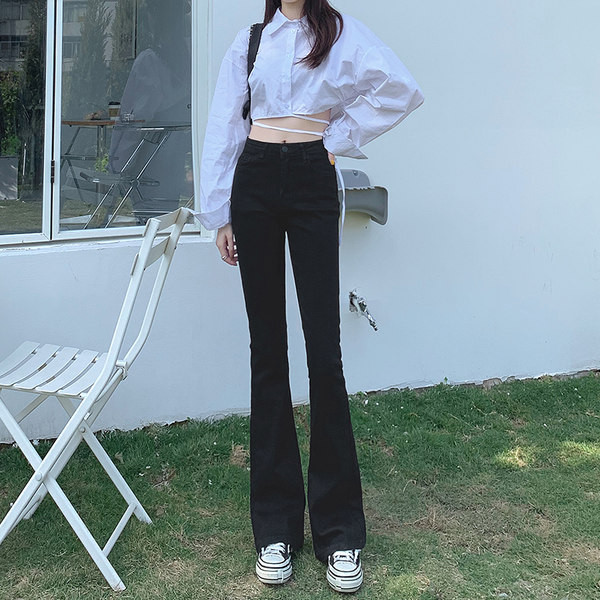 Ženske Charleston traperice visokog struka