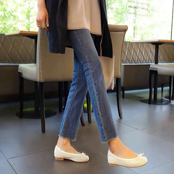 Blugi drepți cu talie înaltă de damă