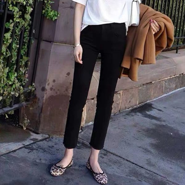 Blugi elastici cu talie inalta de dama