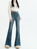 Blugi la moda cu talie inalta pentru femei