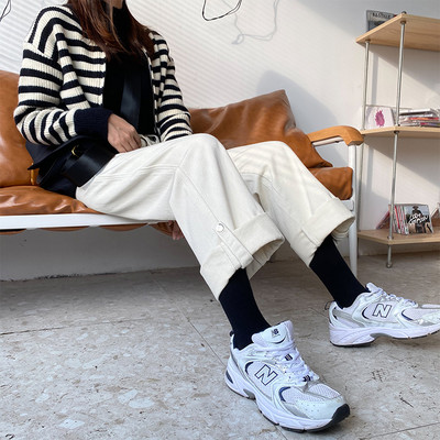 Γυναικείο ρετρό φαρδύ τζιν με ψηλόμεσο