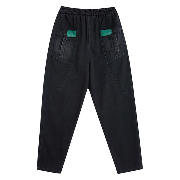 Casual fliisist laia säärega teksad taskuga