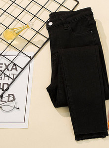 Γυναικείο τζιν με ψηλή μέση και ζεστή φόδρα νέο μοντέλο