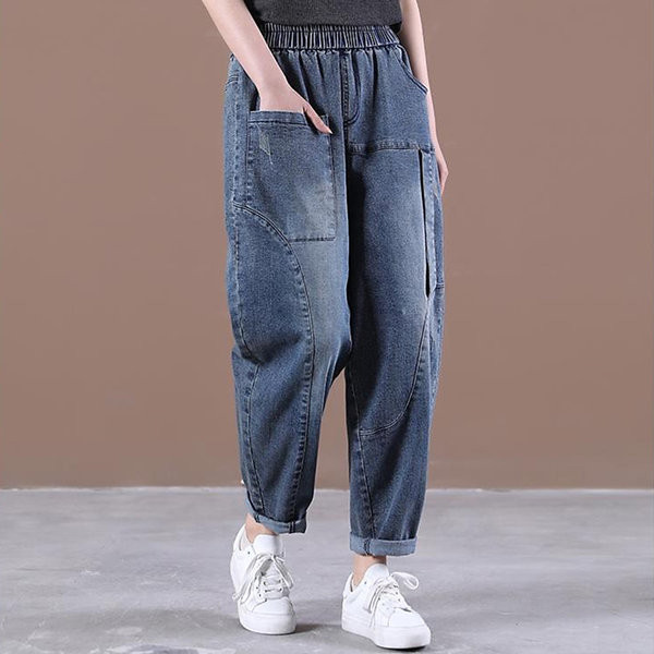 Aktuelne ženske traperice sa gumicom i džepom