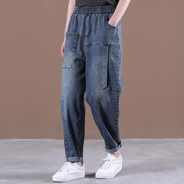 Aktuelne ženske traperice sa gumicom i džepom