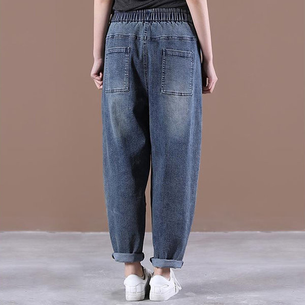 Aktuelne ženske traperice sa gumicom i džepom