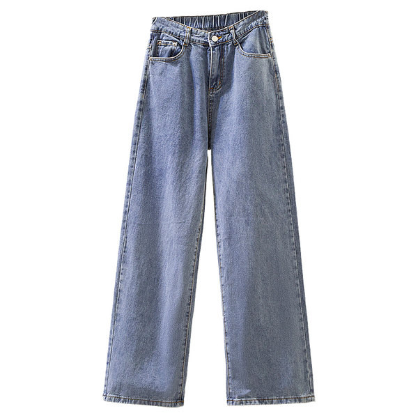 Blugi de dama cu picioare late si buzunar