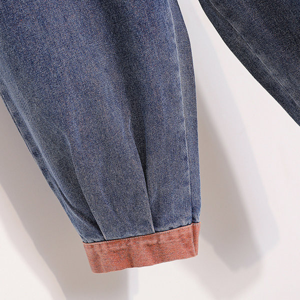 Plataus modelio moteriški džinsai su kišenėmis