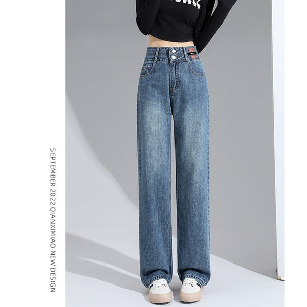 Blugi de damă din fleece cu talie înaltă