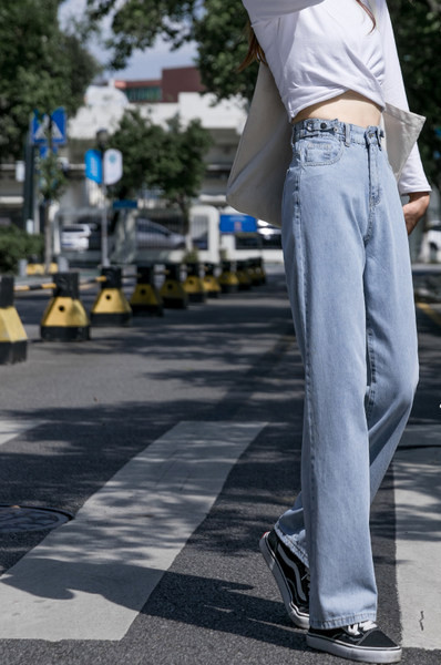 Blugi casual de dama de culoare albastra - doua modele