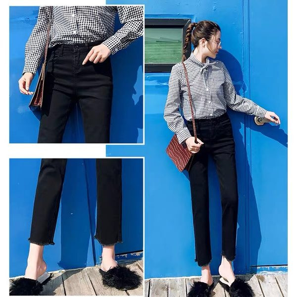 Γυναικείο καθαρό τζιν σε σκούρο χρώμα