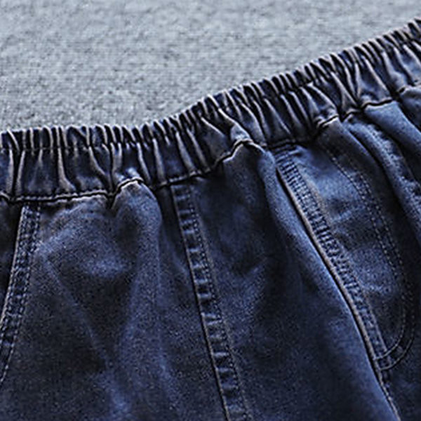 Casual γυναικείο τζιν με ελαστική μέση