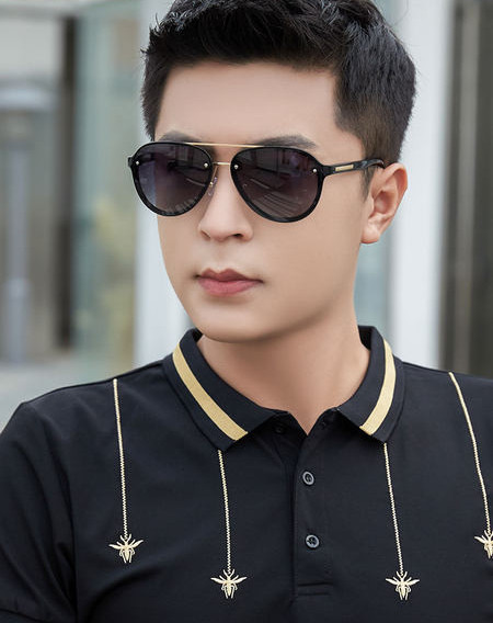 Ανδρικά γυαλιά ηλίου με μεταλλικό στοιχείο