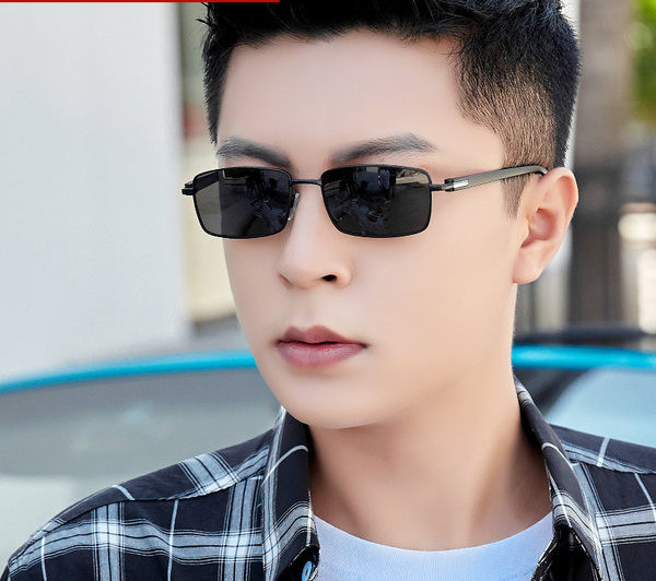 Ochelari de soare pentru barbati cu rama metalica potriviti pentru condus