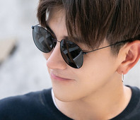 Ochelari de soare retro cu formă rotundă pentru bărbați