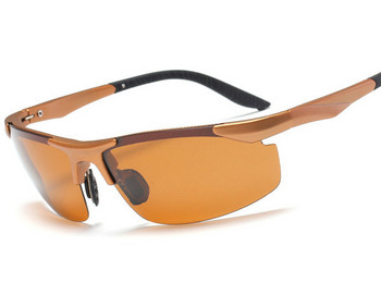 Поляризирани мъжки слънчеви очила с метална рамка 