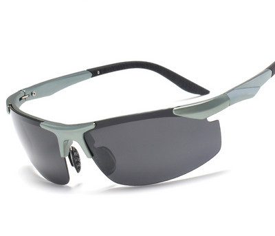 Поляризирани мъжки слънчеви очила с метална рамка 