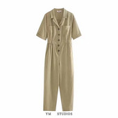 Salopeta de dama cu guler si nasturi clasici