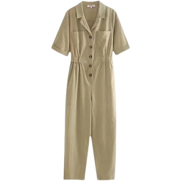 Salopeta de dama cu guler si nasturi clasici