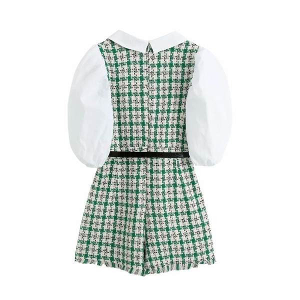 Νέο μοντέλο κοντή γυναικεία φόρμα με V λαιμόκοψη και ζώνη