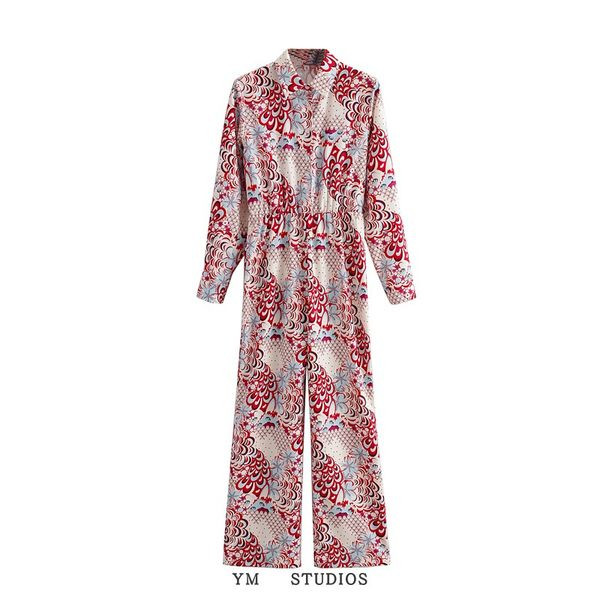 Ženski kombinezon - sa cvjetnim motivima