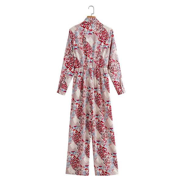 Ženski kombinezon - sa cvjetnim motivima