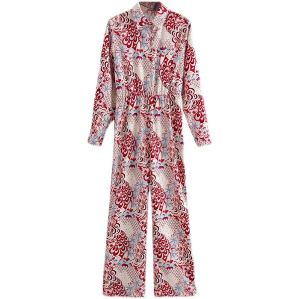 Ženski kombinezon - sa cvjetnim motivima