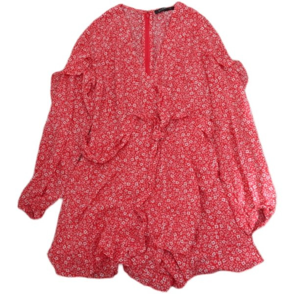 Μοντέρνα γυναικεία ολόσωμη φόρμα με μυτερή λαιμόκοψη