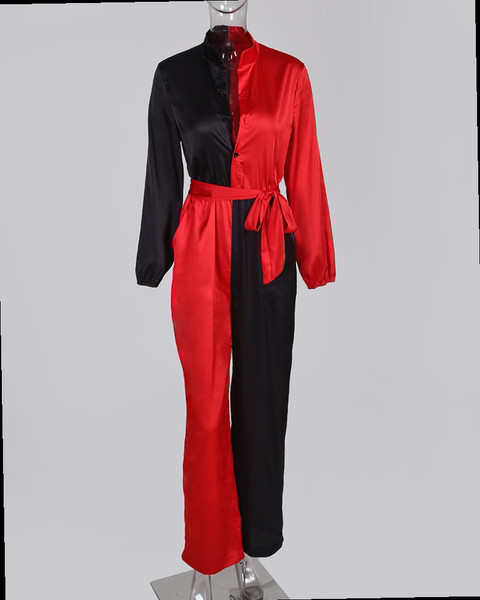 Ženski elegantni kombinezon s V-izrezom