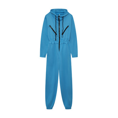 Salopeta casual dama cu gluga, fermoar si buzunar