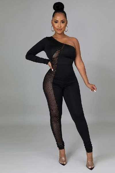 Γυναικεία επίσημη ολόσωμη φόρμα με ένα μανίκι