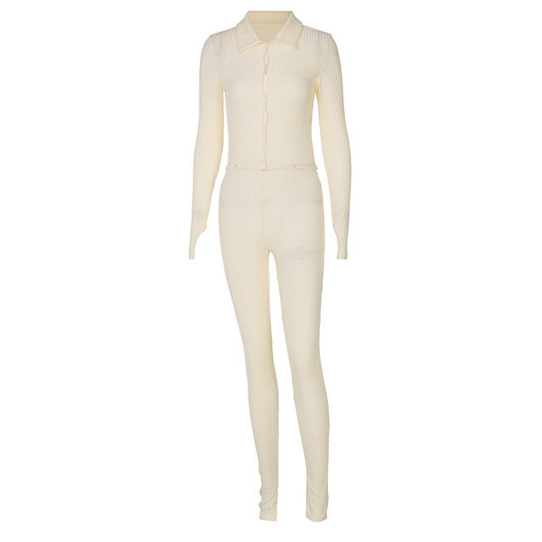 Γυναικεία ριγέ ολόσωμη φόρμα με κουμπιά