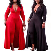 Salopetă de damă la modă cu decolteu în V model nou