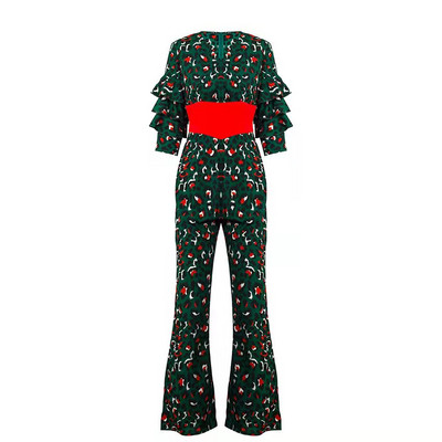 Ženski ležerni kombinezon s printom