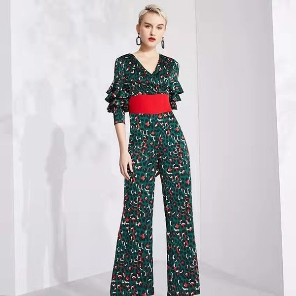 Ženski ležerni kombinezon s printom