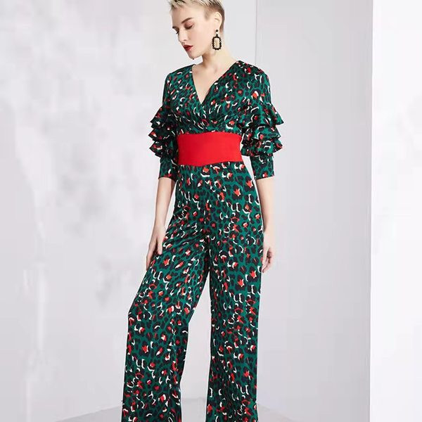 Ženski ležerni kombinezon s printom