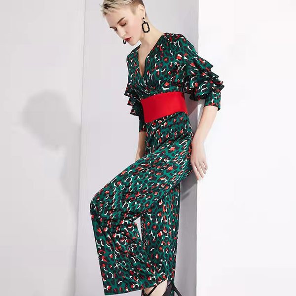 Ženski ležerni kombinezon s printom