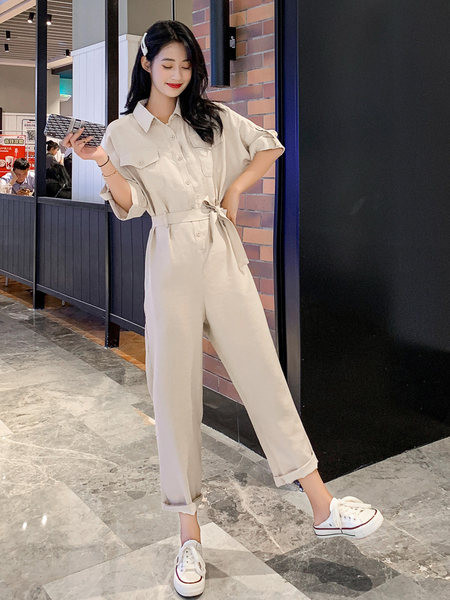 Ženski kombinezon sa širokim nogavicama visokog struka