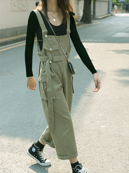 Ležeran ženski kombinezon - sa remenom