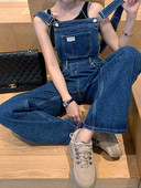 Casual γυναικεία τζιν ολόσωμη φόρμα σε μαύρο και μπλε χρώμα