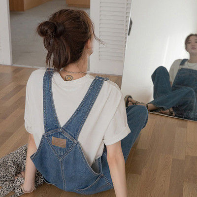 Γυναικεία τζιν ολόσωμη φόρμα - με τσέπη