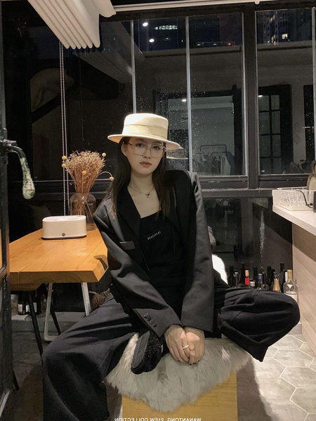 Φαρδύ σχέδιο γυναικεία ολόσωμη φόρμα με ψηλή μέση