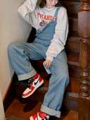 Női farmer jumpsuit új modellje kék színben